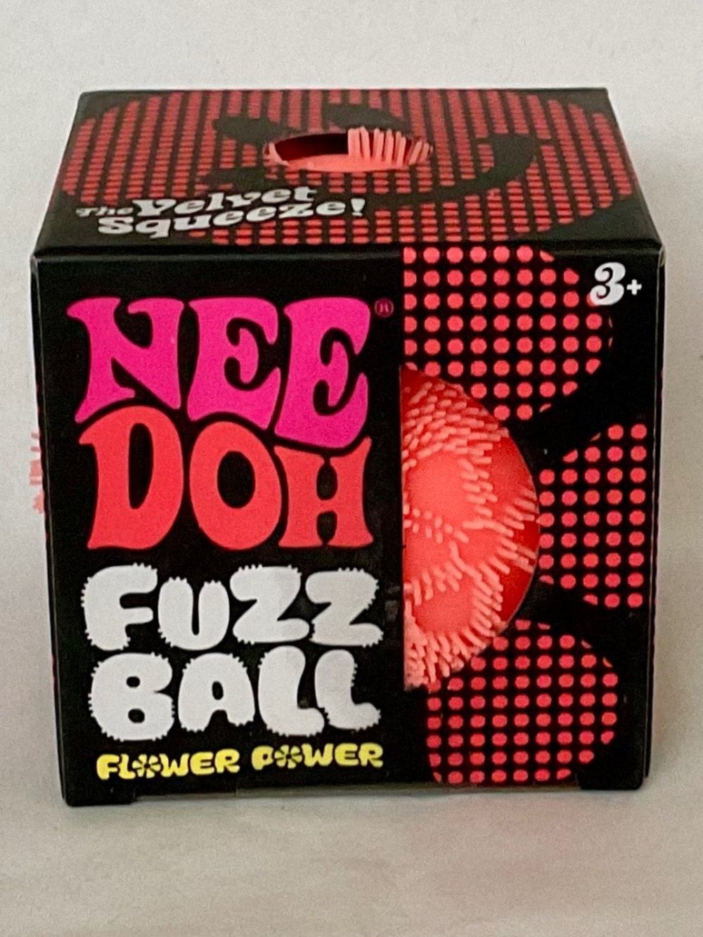 NeeDoh Fuzz Ball Flower Power Orange Sensory Toy NIB